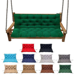 yxmkjos front-facing porch swing cushion showing neat fit and comfort