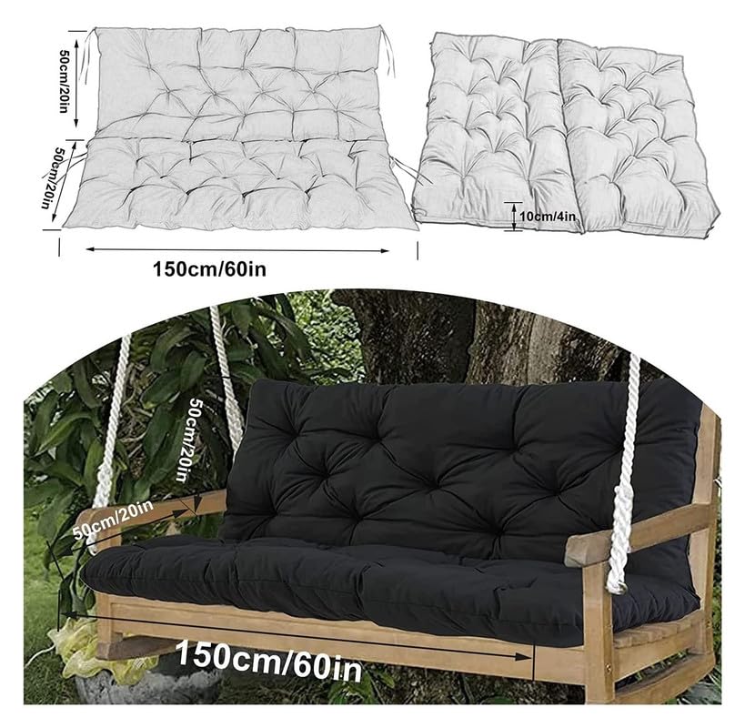 YXMKJOS cushions on bench for size comparison to pick the correct length