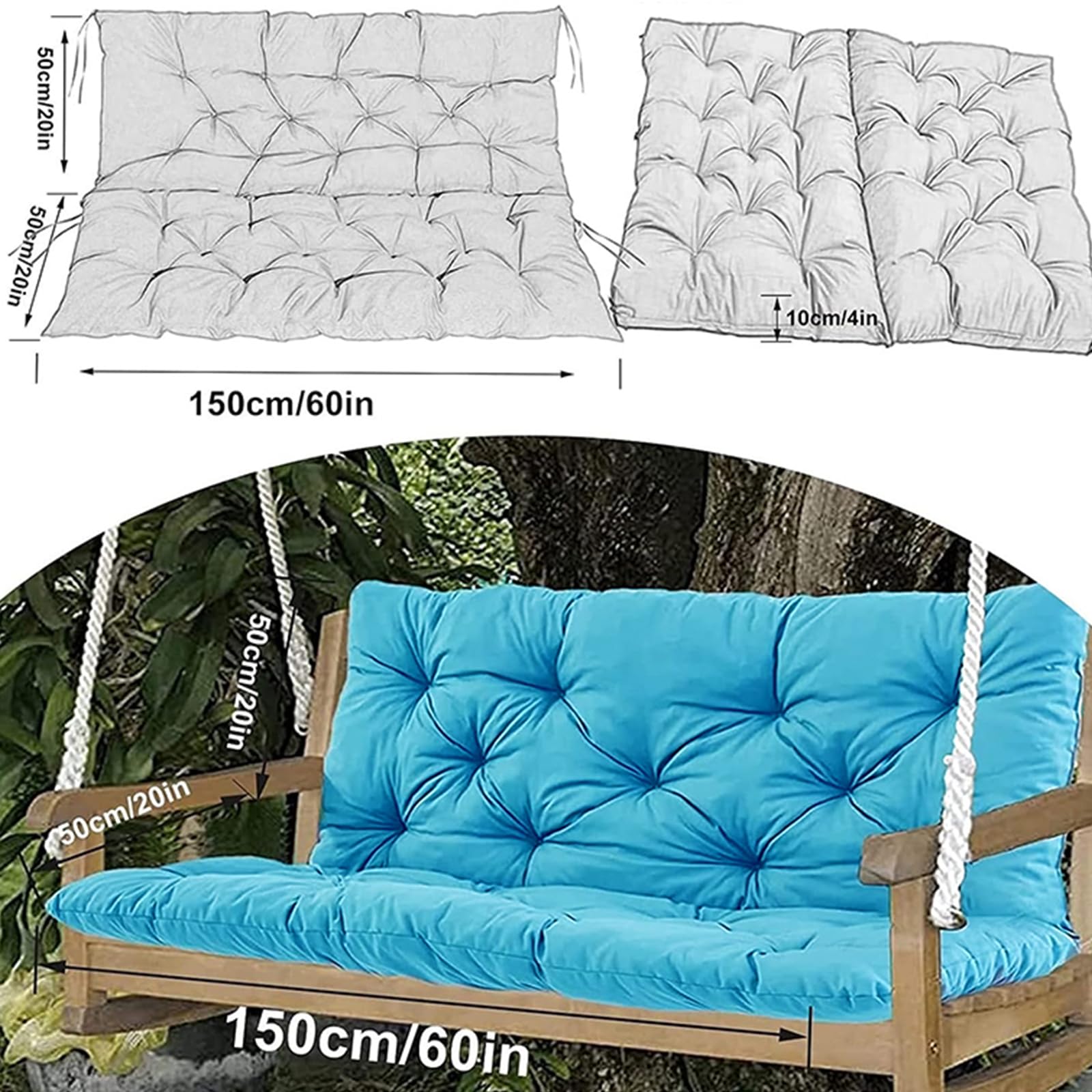 YXMKJOS styled on patio swing illustrating outdoor decor upgrade