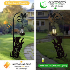 YY Gardenia side detail of metal beagle stake highlighting durable construction