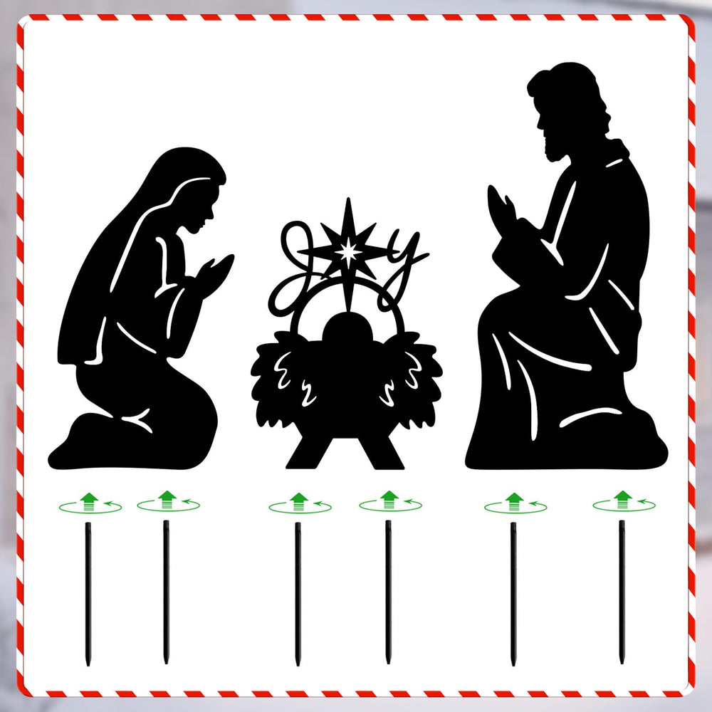 YY Gardenia nativity scene lit at night, boosts evening visibility and warmth