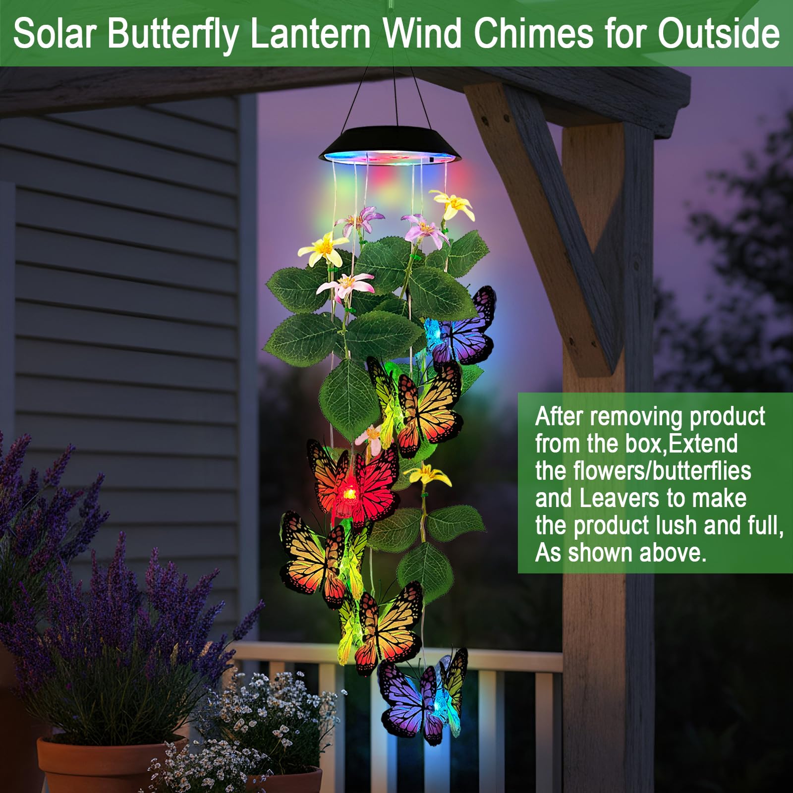 YY Gardenia night display of color-changing LEDs benefit: adds evening mood lighting