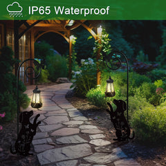 YY Gardenia beagle stake installed along pathway providing safe night glow