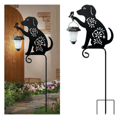 YY-Ladybug front view of dog stake showcasing decorative silhouette and durable finish