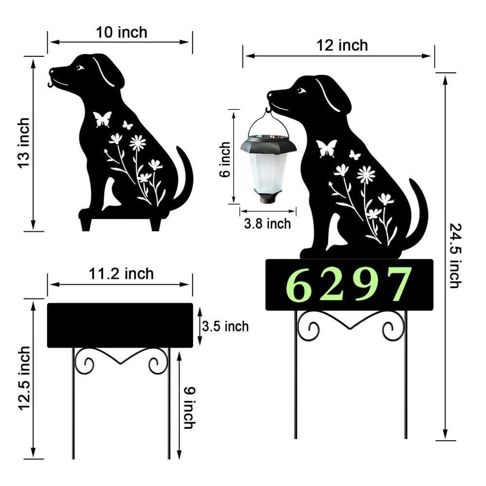 YY-Ladybug stake held beside hand to show size and easy placement benefit