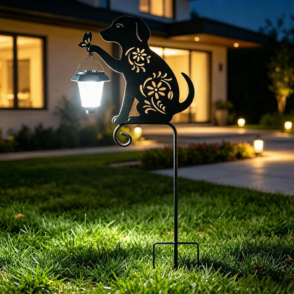 YY-Ladybug stake installation in soil illustrating easy push-in setup advantage
