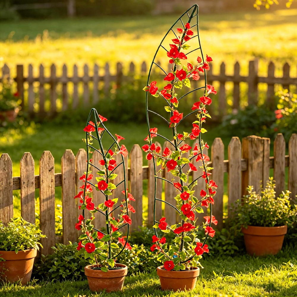 YY-Ladybug metal stake inserted into soil illustrating easy installation and stability