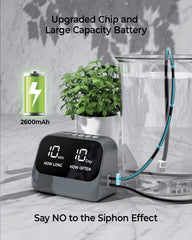 YY YITIKA in-use on balcony with potted plants demonstrating scheduled watering convenience