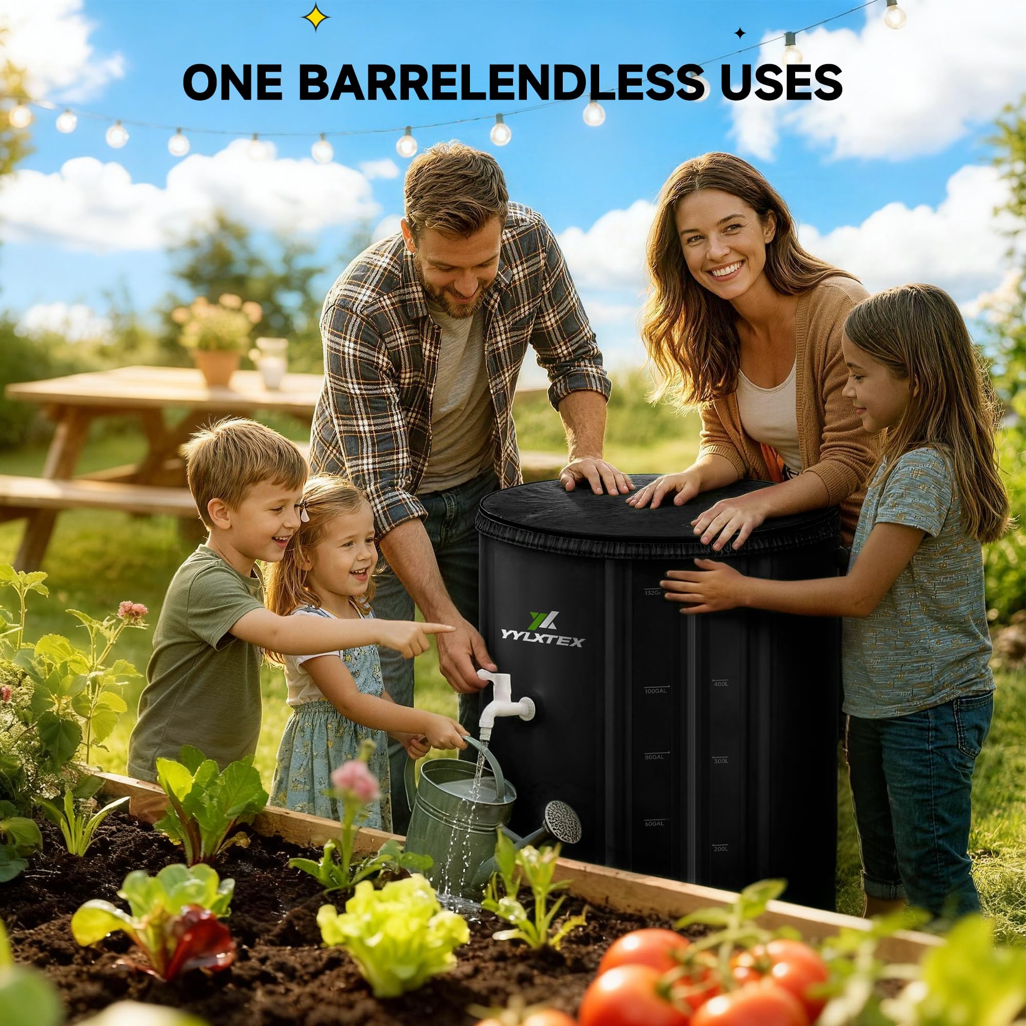 YYLXTEX collapsed tank folded flat for compact seasonal storage saving space when not in use