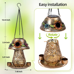 YYWMWM close-up of mushroom cap with solar panel demonstrating nighttime lighting benefit