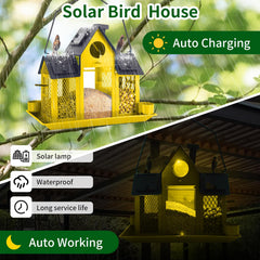 YYWMWM solar panel top view with LED light benefit of automatic nighttime illumination
