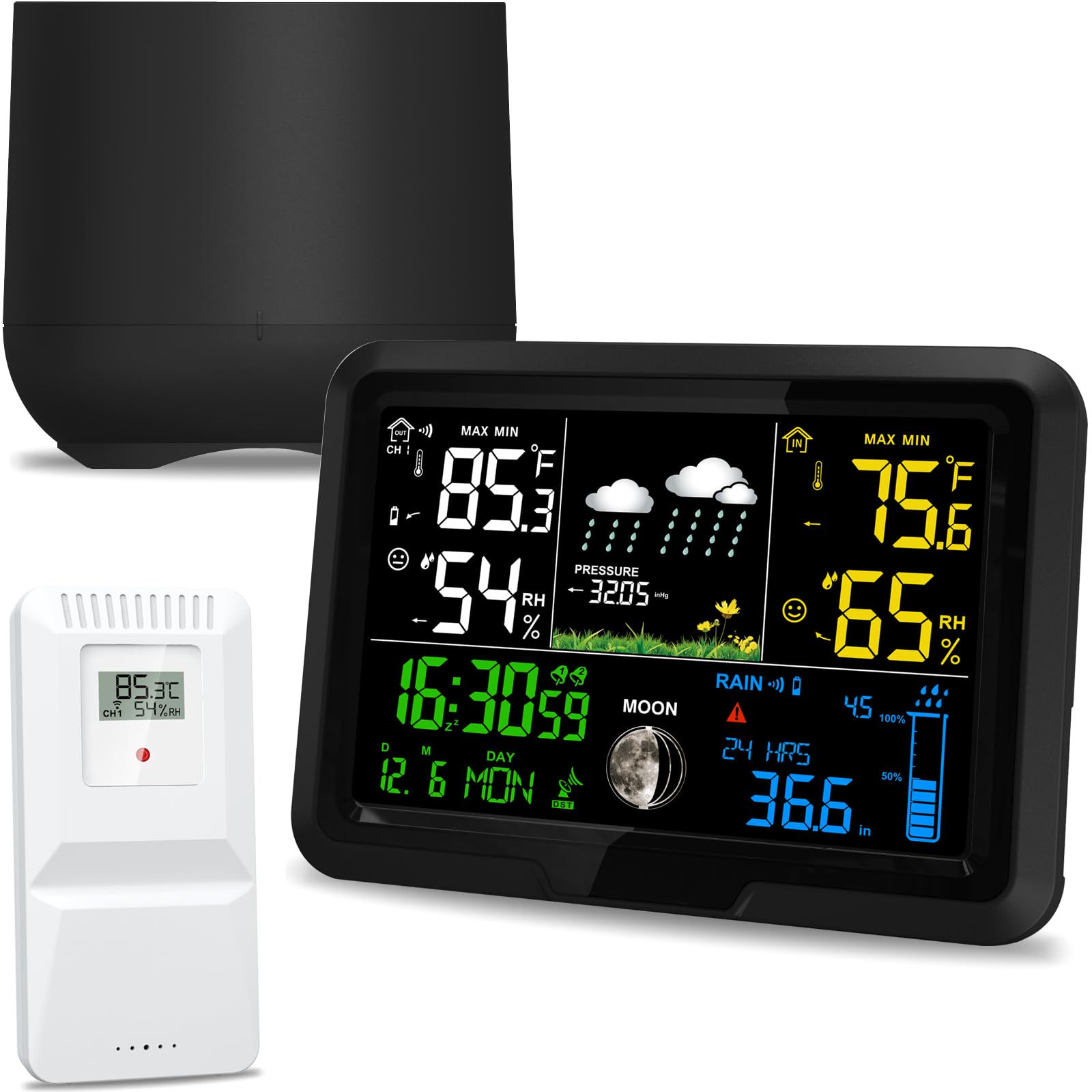YZDTECH console front view showing clear color display and icons for quick reading