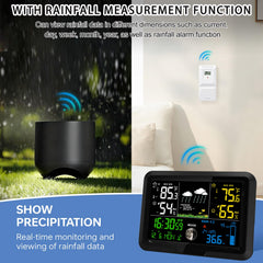 YZDTECH rain gauge closeup showing tipping bucket mechanism for low-maintenance measurement