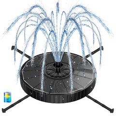 Yzert fountain front view showing pump and glass panel benefit: weather-resistant design