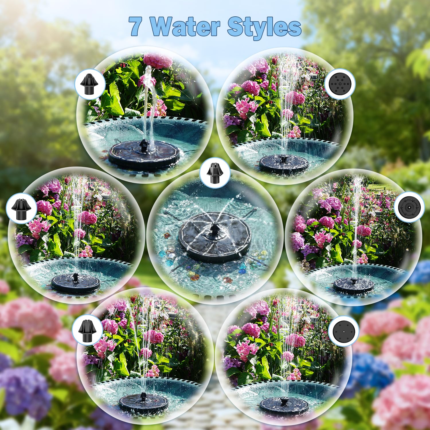 Yzert fountain installed in bird bath showing wildlife-friendly water feature benefit