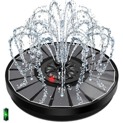 Yzert front view of floating fountain showing whole unit and spray benefit