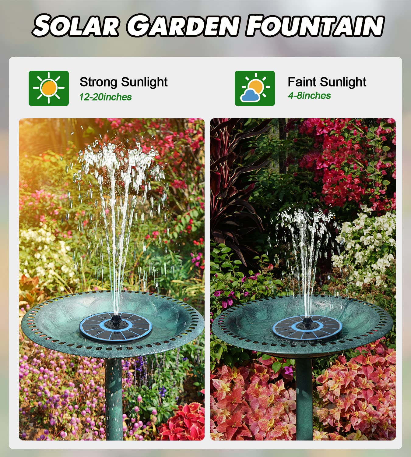 Yzert fountain glowing with white LEDs at night adding ambiance and safe visibility