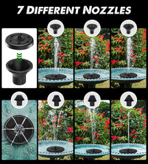 Yzert set showing eight nozzles and four fixed rods for spray customization and stability
