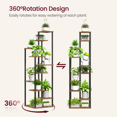 Yzosvki top-to-bottom view showing shelf spacing to fit multiple plant heights