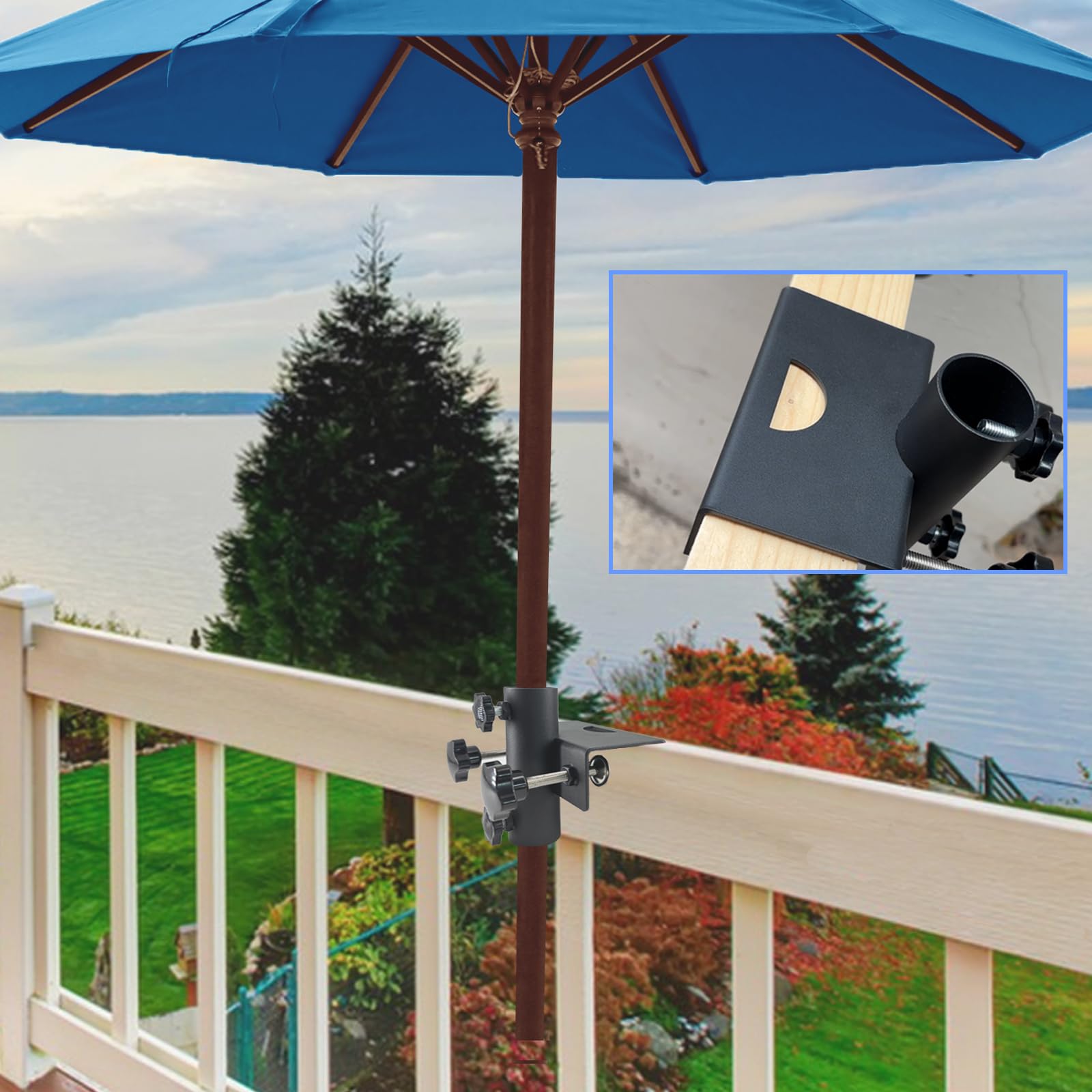 YZZHAJ clamp used at beach creating instant shaded area for comfort