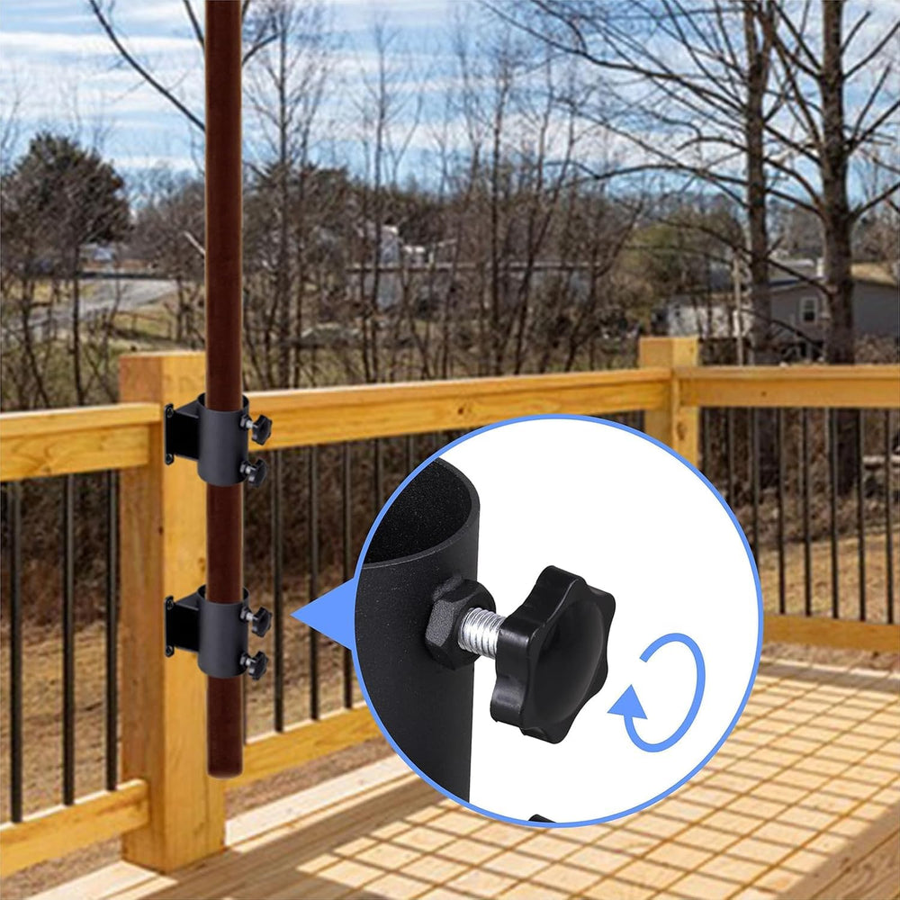 YZZHAJ clamp in patio scene saving floor space and providing shaded seating