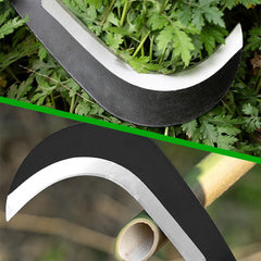 Z & G close-up of carbon steel blade edge, shows sharpness and strength