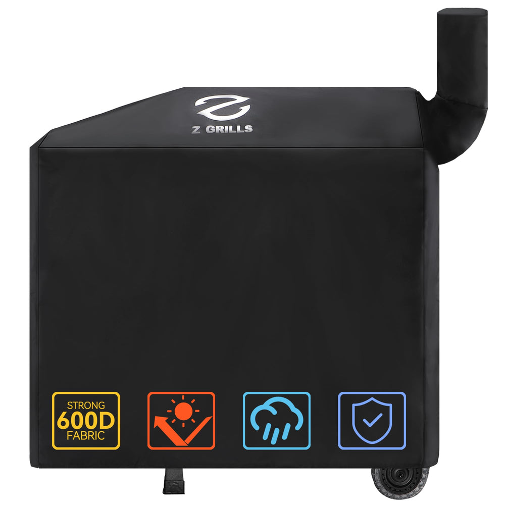 Z GRILLS front view of cover fitting snugly offering year-round protection