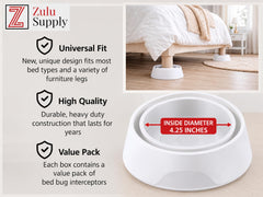 Z Zulu Supply interceptor placed under bed leg demonstrating discreet continuous detection