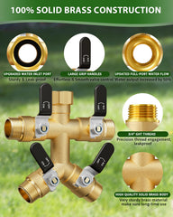 ZaakWang conexiones 3/4" mostrando el conector hexagonal y ajuste seguro
