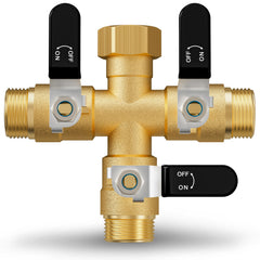 ZaakWang front view splitter showing rugged brass body and three outlets for reliable multitasking