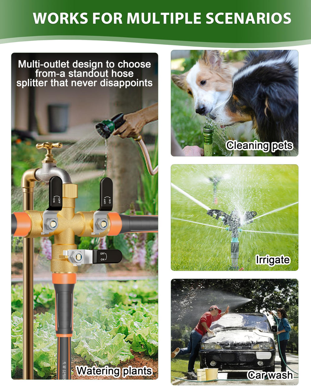 ZaakWang installed in a garden setting demonstrating durable outdoor use and convenience