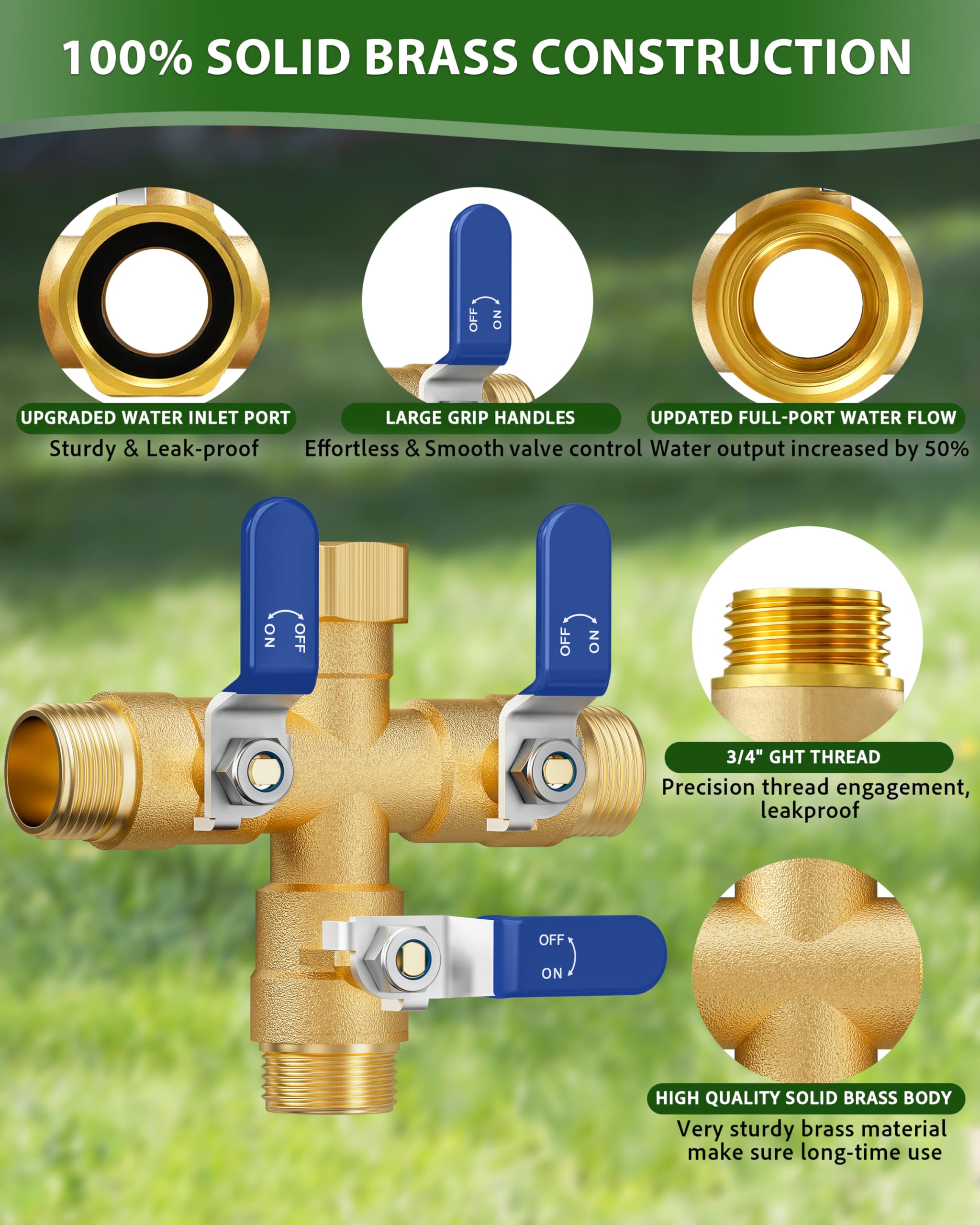 ZaakWang wide outlets spaced with hose timers showing compatibility benefit fits large accessories
