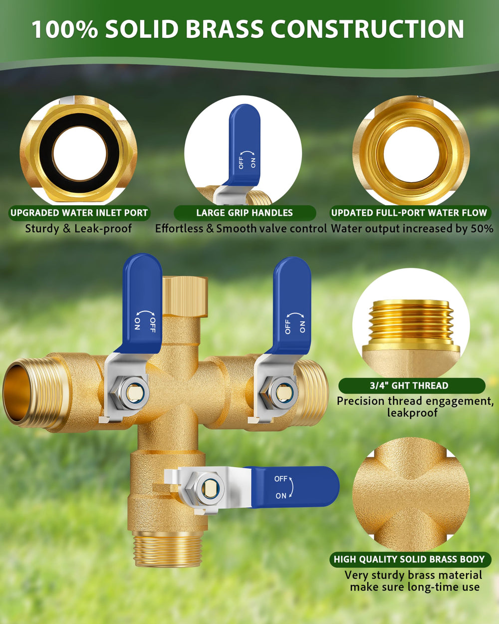 ZaakWang wide outlets spaced with hose timers showing compatibility benefit fits large accessories