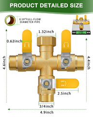 ZaakWang valve close-up highlighting large 0.59 inch ball valve for strong flow