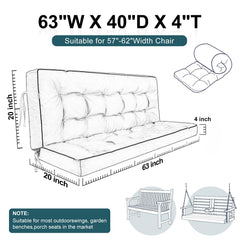 Zacammy cushion on porch swing in use adding comfort and visual refresh