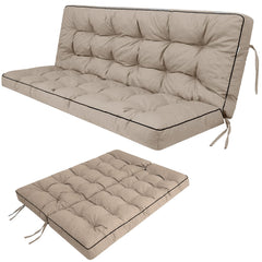 Zacammy khaki front view cushion showing clean seating and neutral appeal