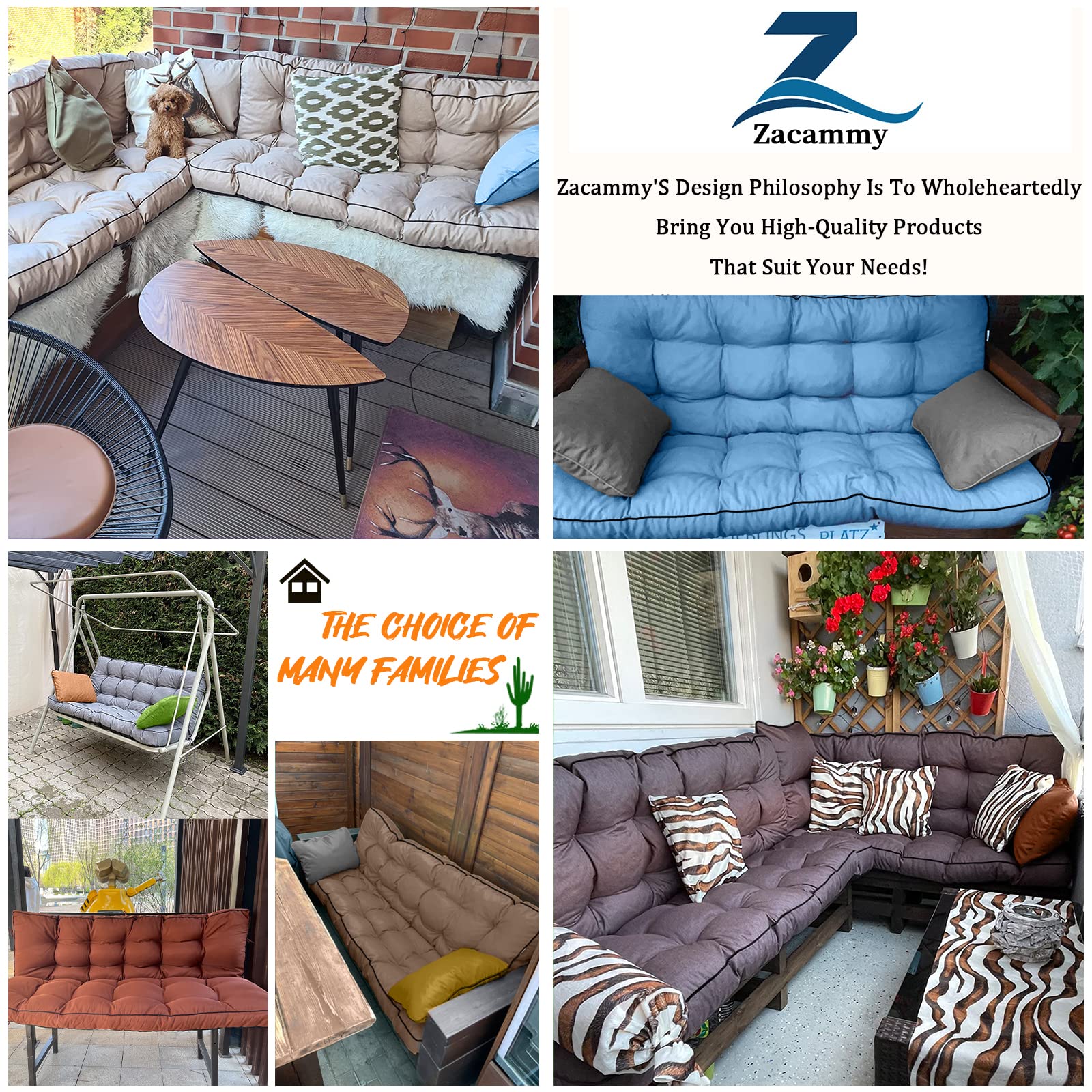 Zacammy cushion in patio setting enhancing outdoor seating comfort