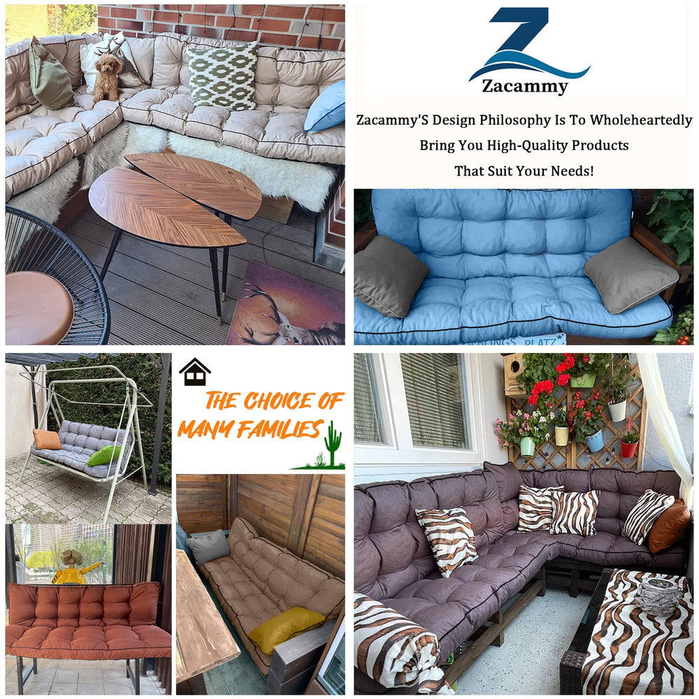 Zacammy cushion in patio setting enhancing outdoor seating comfort