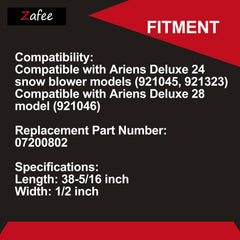zafee belt installed on Ariens pulley demonstrating correct fit and power transfer