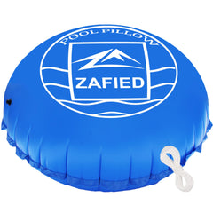 ZAFIED front view of 6x6 pool pillow showing sturdy shape and support