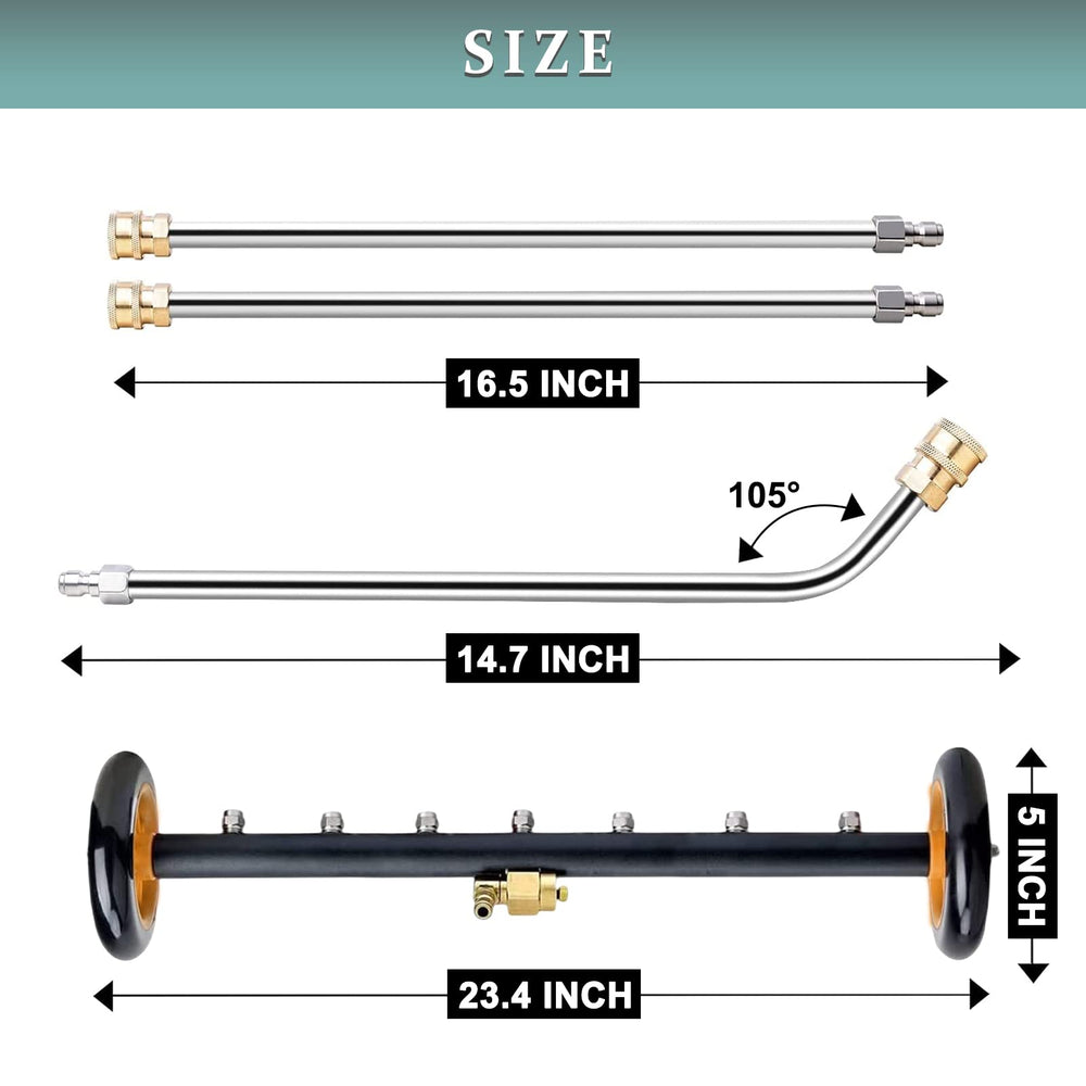 ZALALOVA 60-degree angled wand close-up showing durable metal construction benefit
