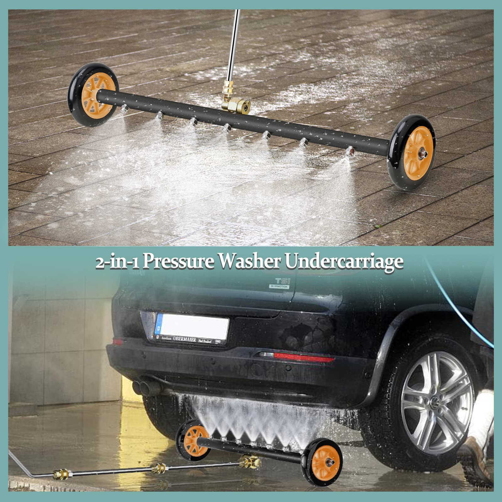 ZALALOVA water broom sweeping driveway removing leaves and sand quickly
