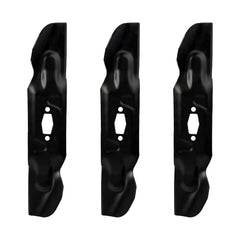 ZALANA blade front view showing 3-pack and fit for 50-inch deck, durable steel