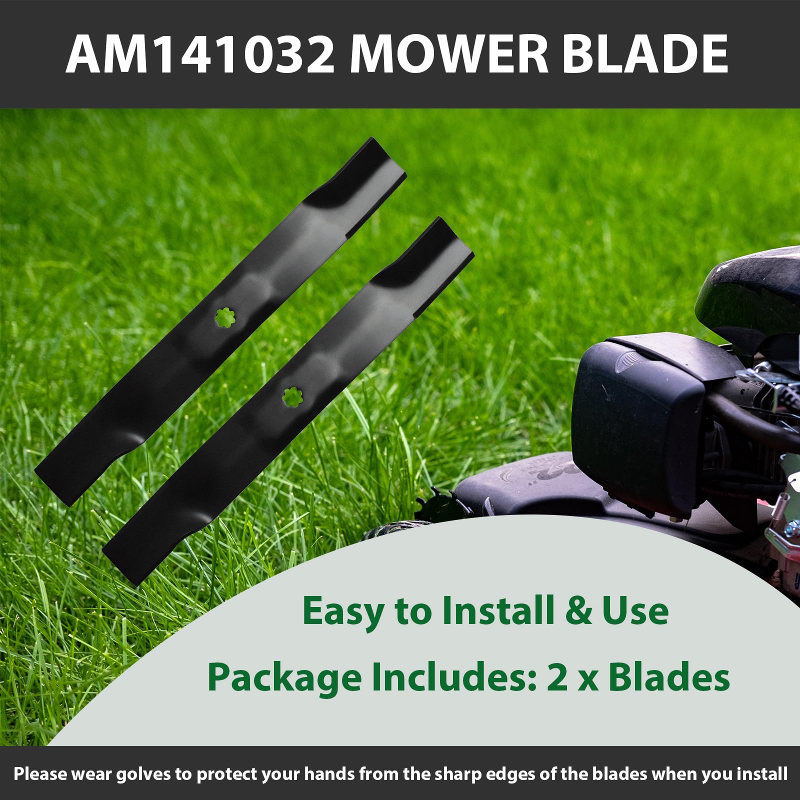 ZALANA blade installed on a 42-inch deck demonstrating improved airflow