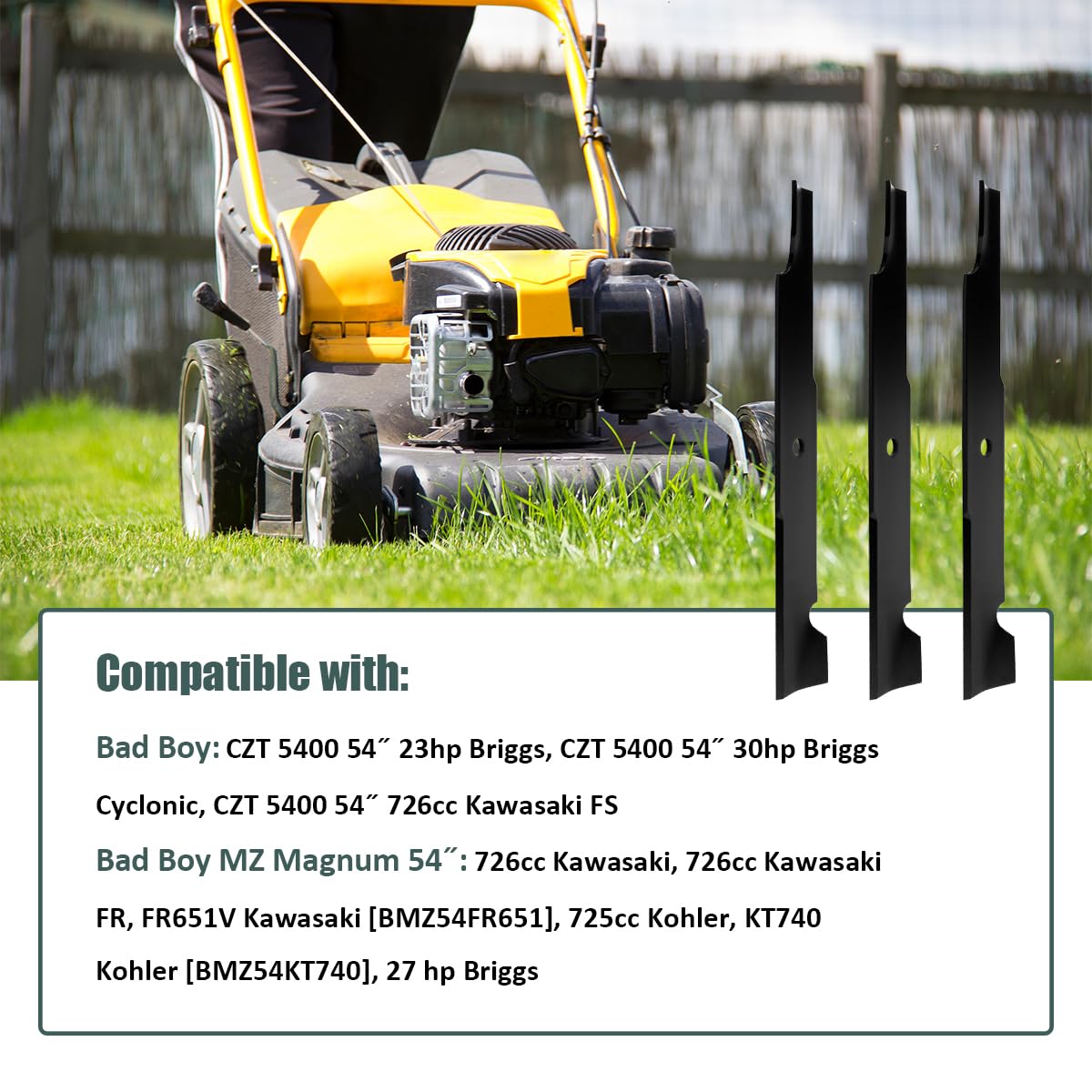 ZALANA blade label with rotation arrow ensuring correct installation