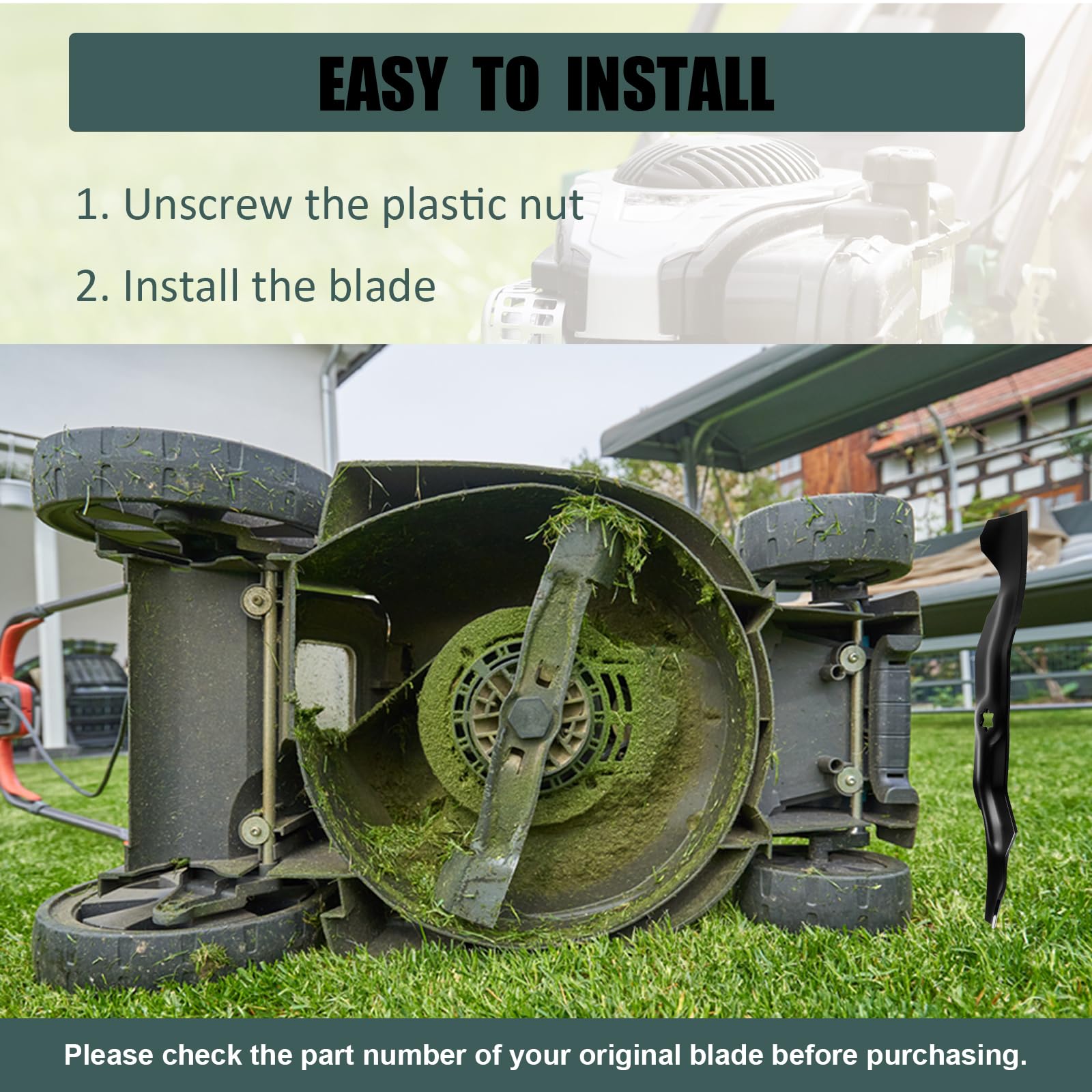 ZALANA blades on a lawn tractor in use delivering even, professional-looking turf