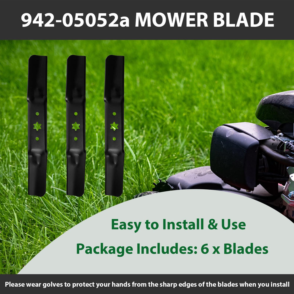 ZALANA blades on mower in yard demonstrating restored cutting performance