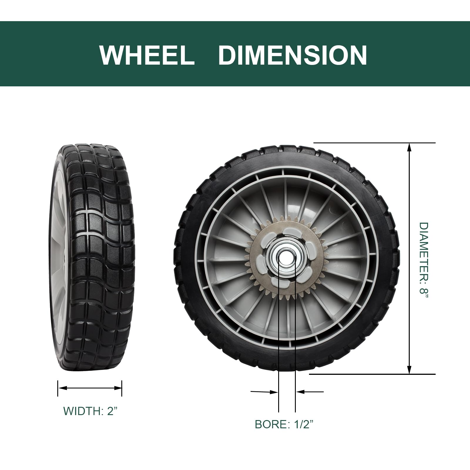 ZALANA rear wheel close-up showing metal gear hub for reliable drive