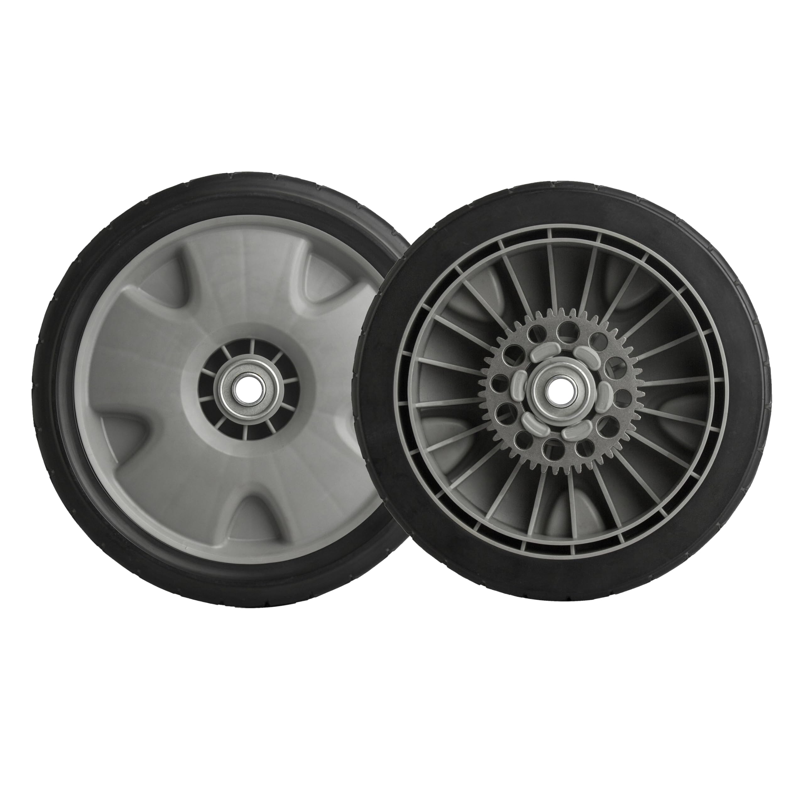 ZALANA front view of replacement rear wheel showing tire and hub for reliable traction
