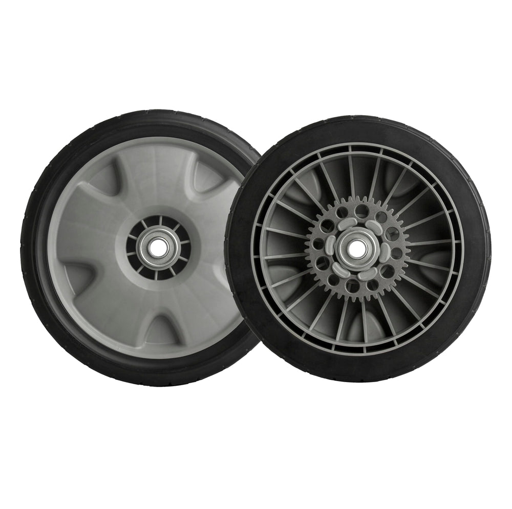 ZALANA front view of replacement rear wheel showing tire and hub for reliable traction